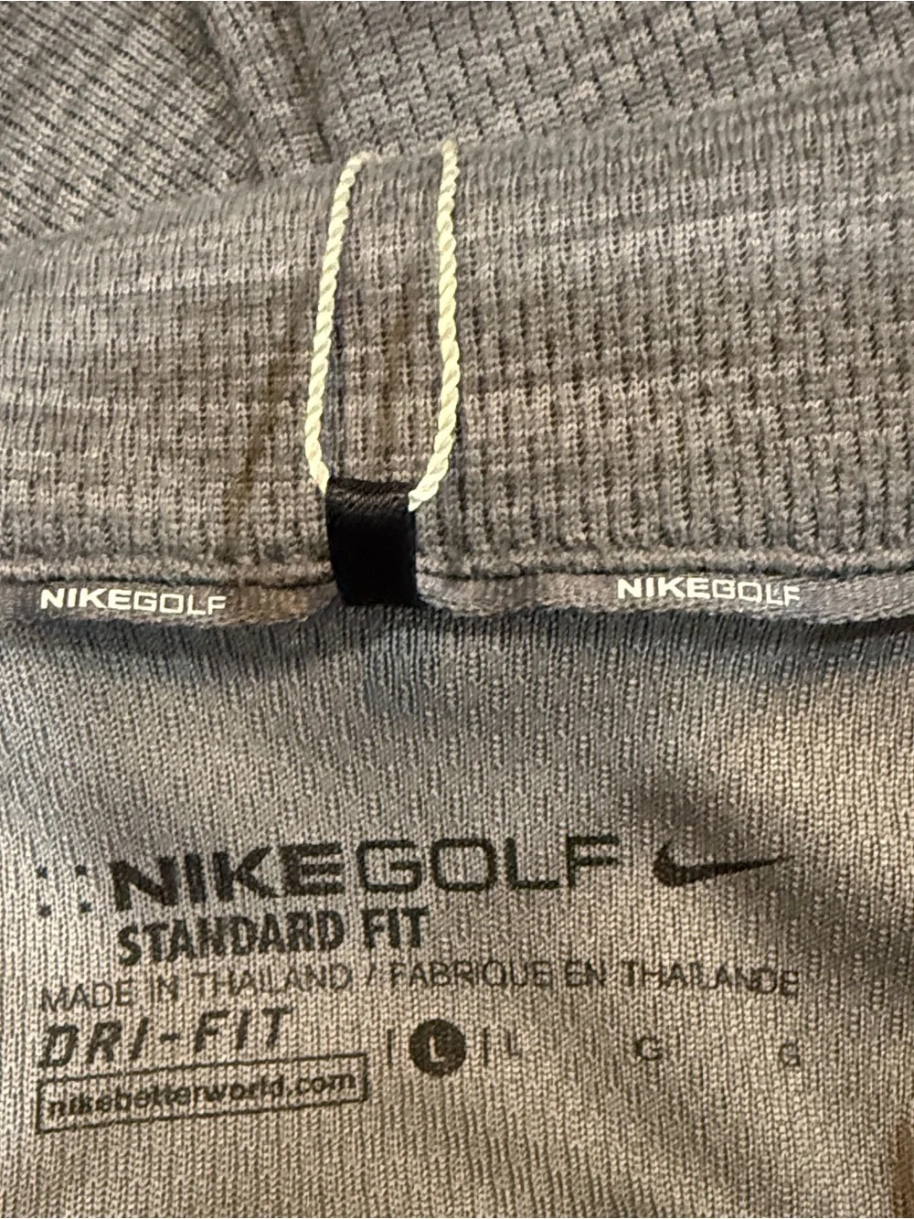 Nike Gray Heathered Long-Sleeve Polo with Crimson 'A' for Alabama Embroidery
